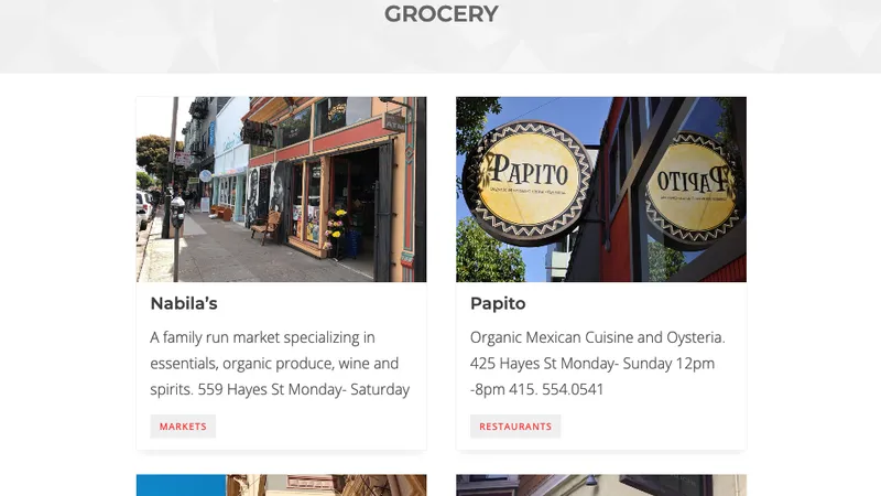 Hayes Valley Eats Our Community Directory Project