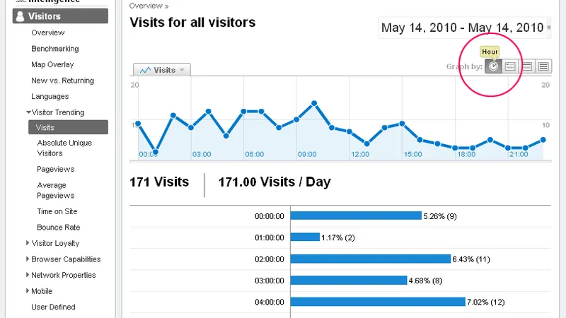 How to View Hourly Visits Google Analytics
