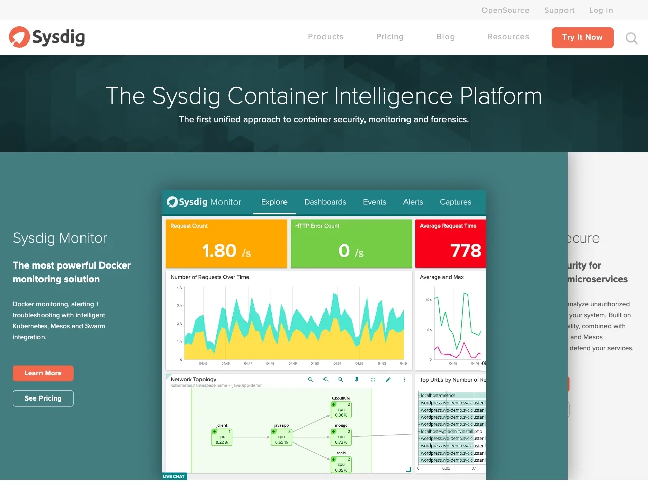 sysdig.com in 2017: The site we started from.