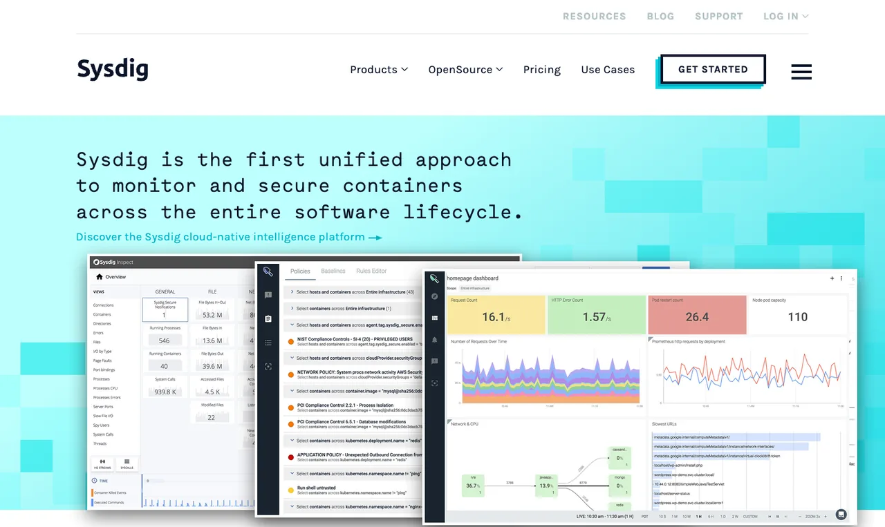 sysdig.com in 2018: The first ground-up redesign, designed by Noise13.