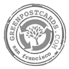 Green Postcards black and white logo